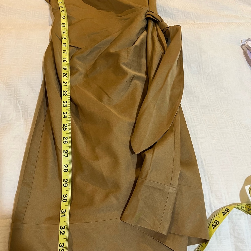 Diane von Furstenberg DVF Della Bronze Faux Wrap Dress. Size 0 - Picture 8 of 13